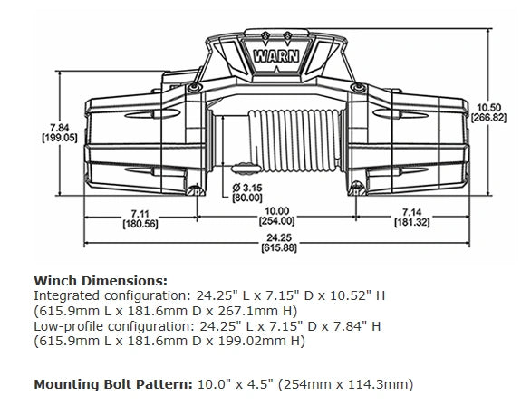 Zeon 10-S Platinum Winch - by Warn