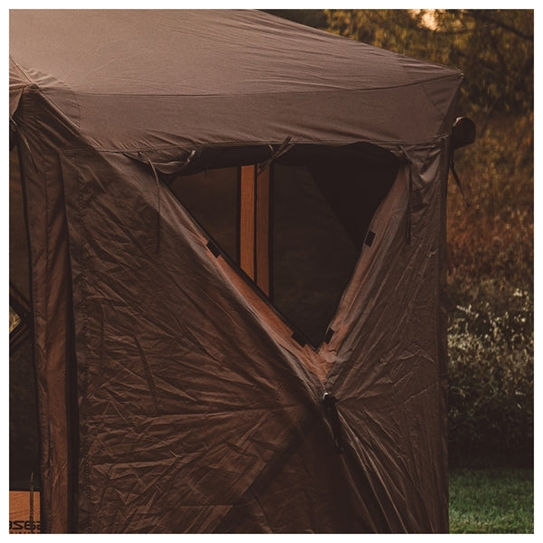 G6 DELUXE Portable Gazebo 6 Sides - Badlands Brown - by Gazelle Tents