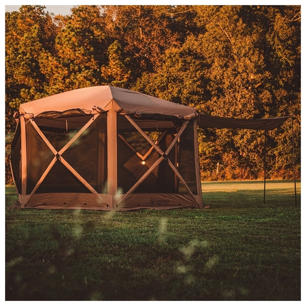 G6 DELUXE Portable Gazebo 6 Sides - Badlands Brown - by Gazelle Tents