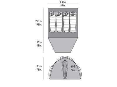 Habitude 4 Family & Group Camping Tent - by MSR