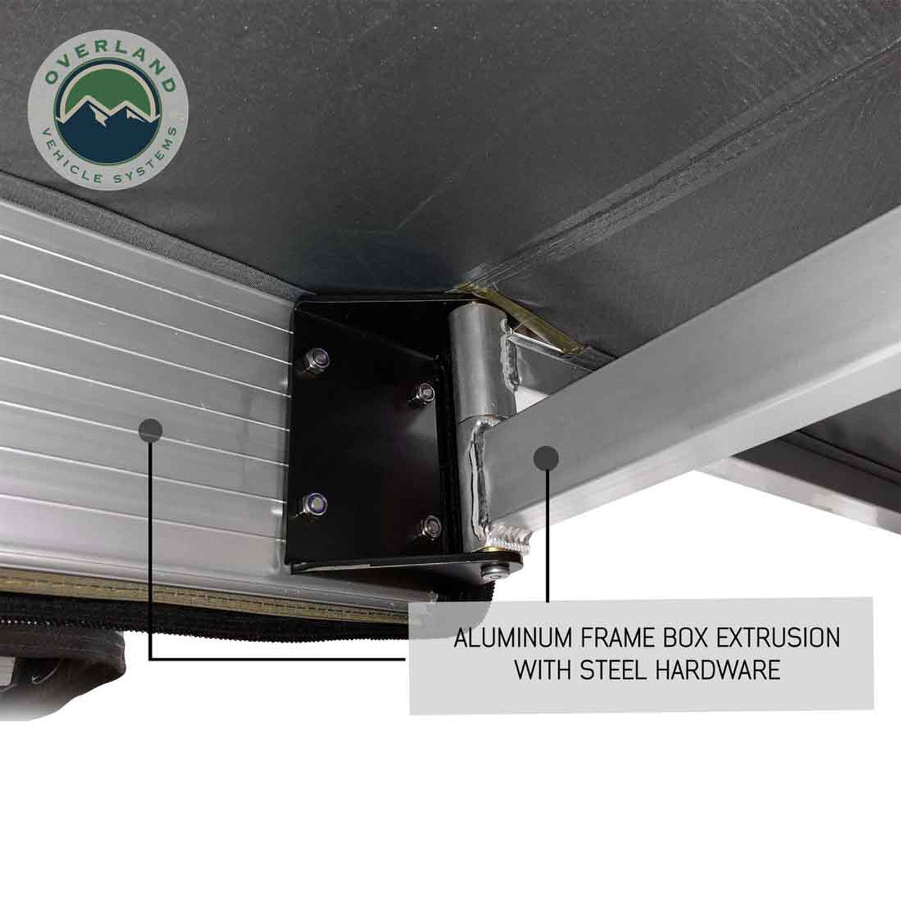 HD Nomadic 270 Awning - Dark Gray Cover With Black Cover Universal - by OVS