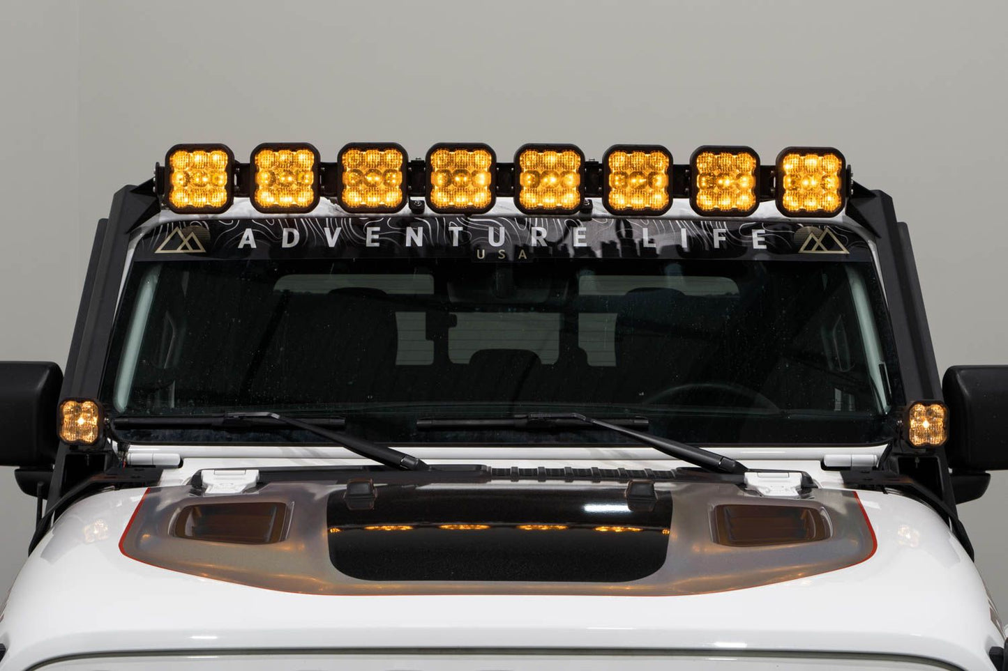SS5 Windshield CrossLink Lightbar Kit For 2020-2023 Jeep Gladiator - by Diode Dynamics