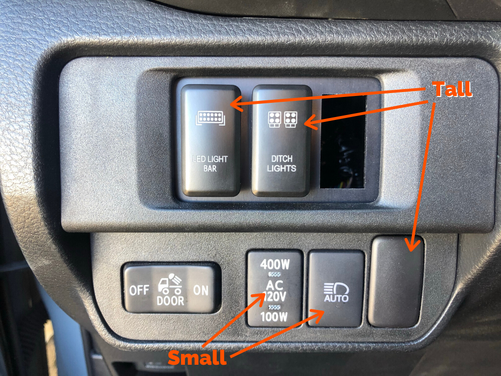 Toyota OEM Light Bar Switch - by Cali Raised