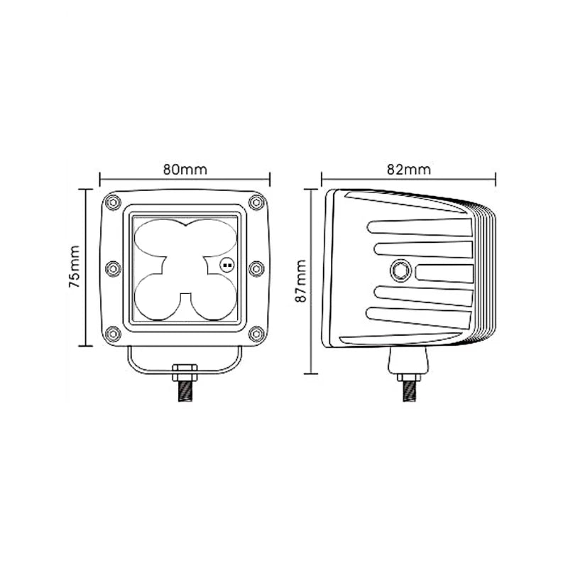 Yellow 3" Cube Fog Light SAE/DOT Compliant - by Strands
