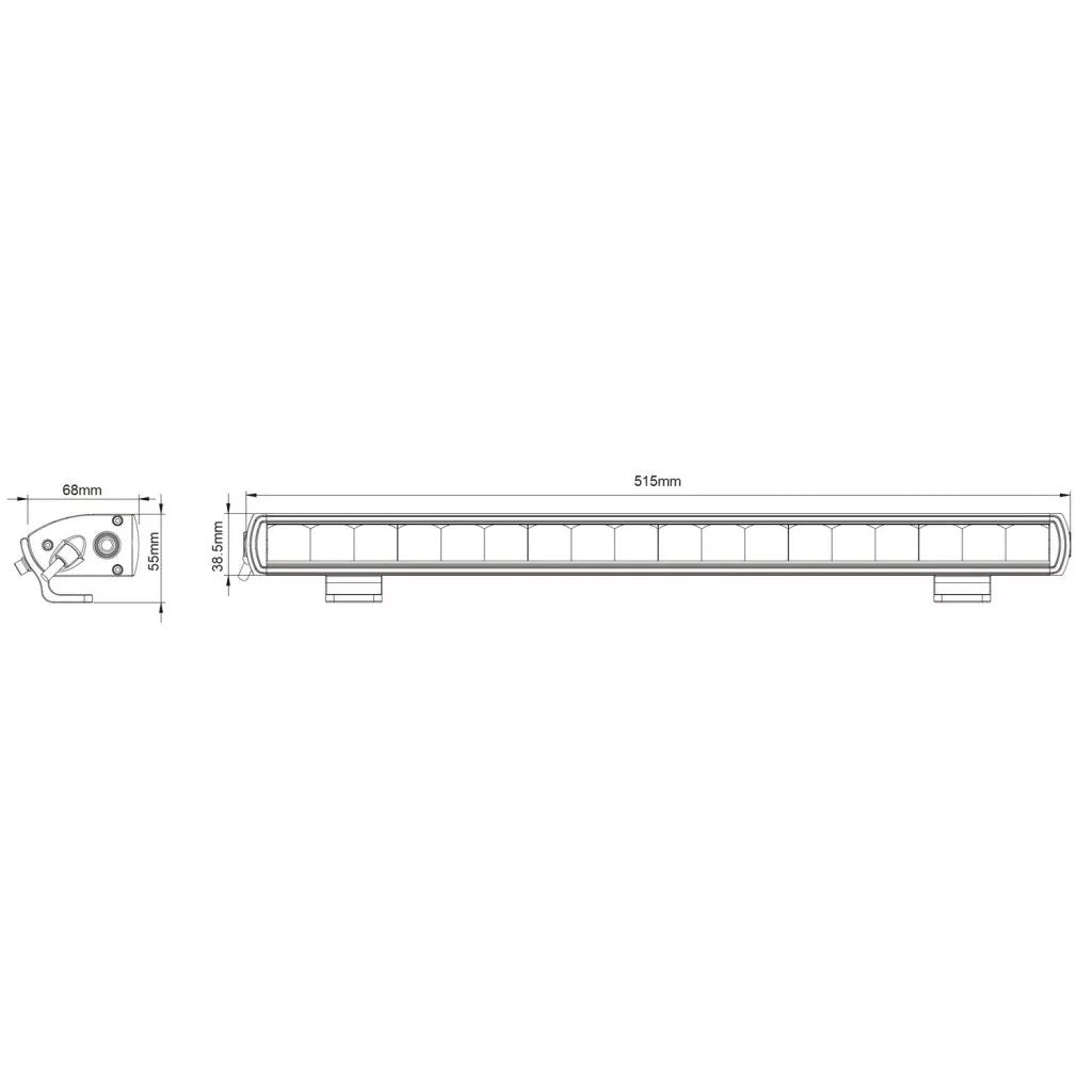 20″ Titanium E-Marked Single Row - by Strands