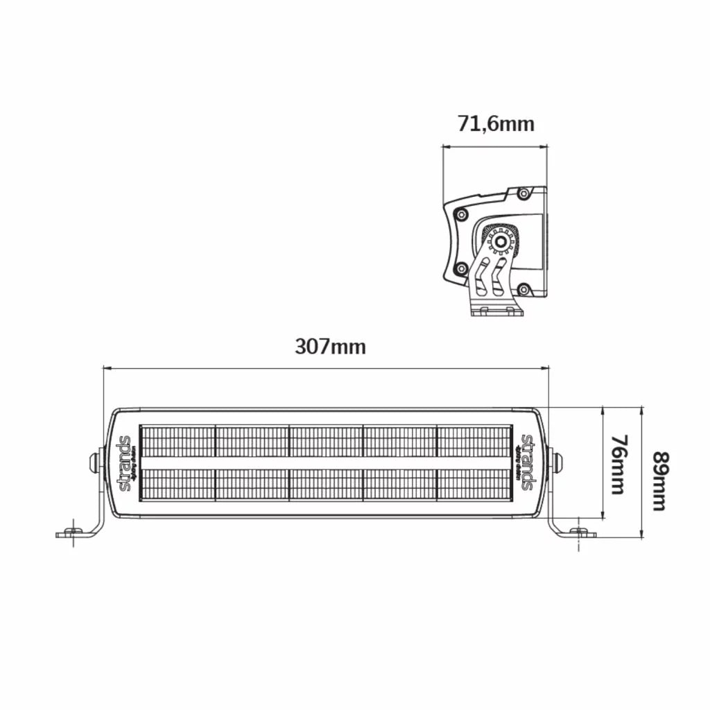12" Siberia Red Tiger Rear LED Bar - by Strands
