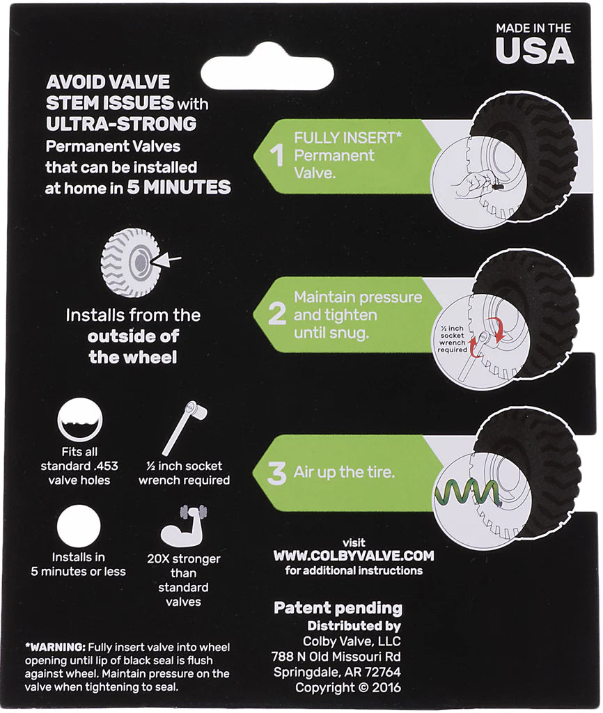 Permanent Tire Valve - by Colby Valve