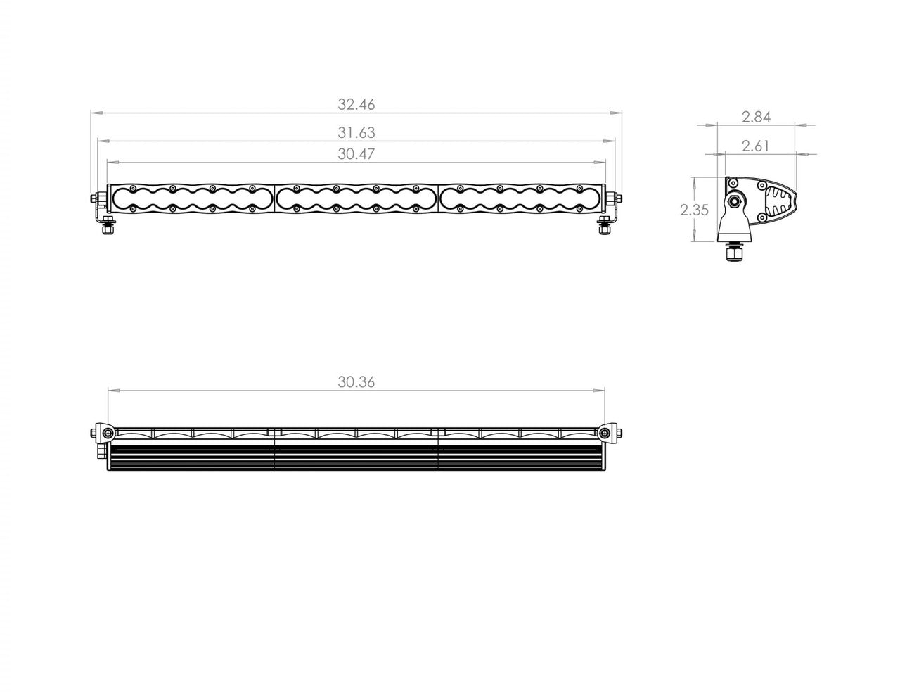 30" S8 Straight LED Light Bar - by Baja Designs