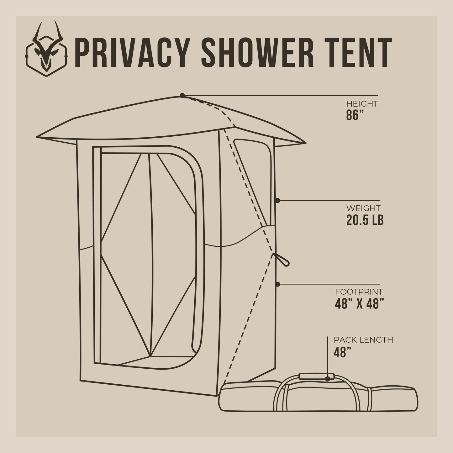 Privacy Shower Tent - by Gazelle