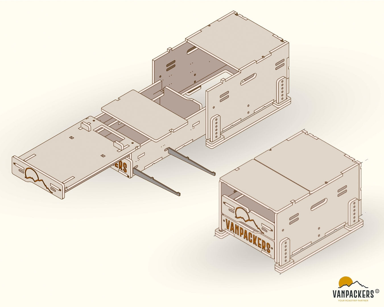 Kitchen Box Kit Structure | Vanpackers®