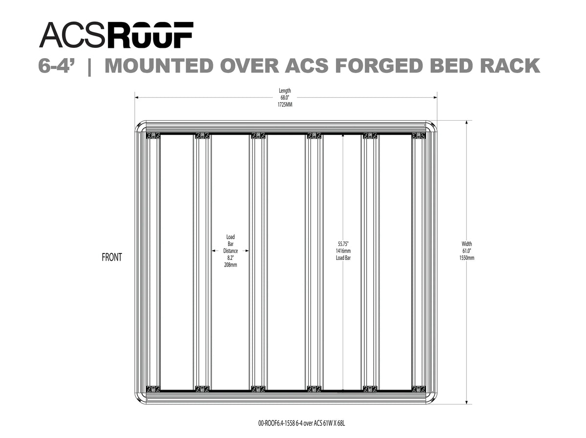 ACS Roof for Over ACS Forged & Classic Bed Rack - by Leitner Designs