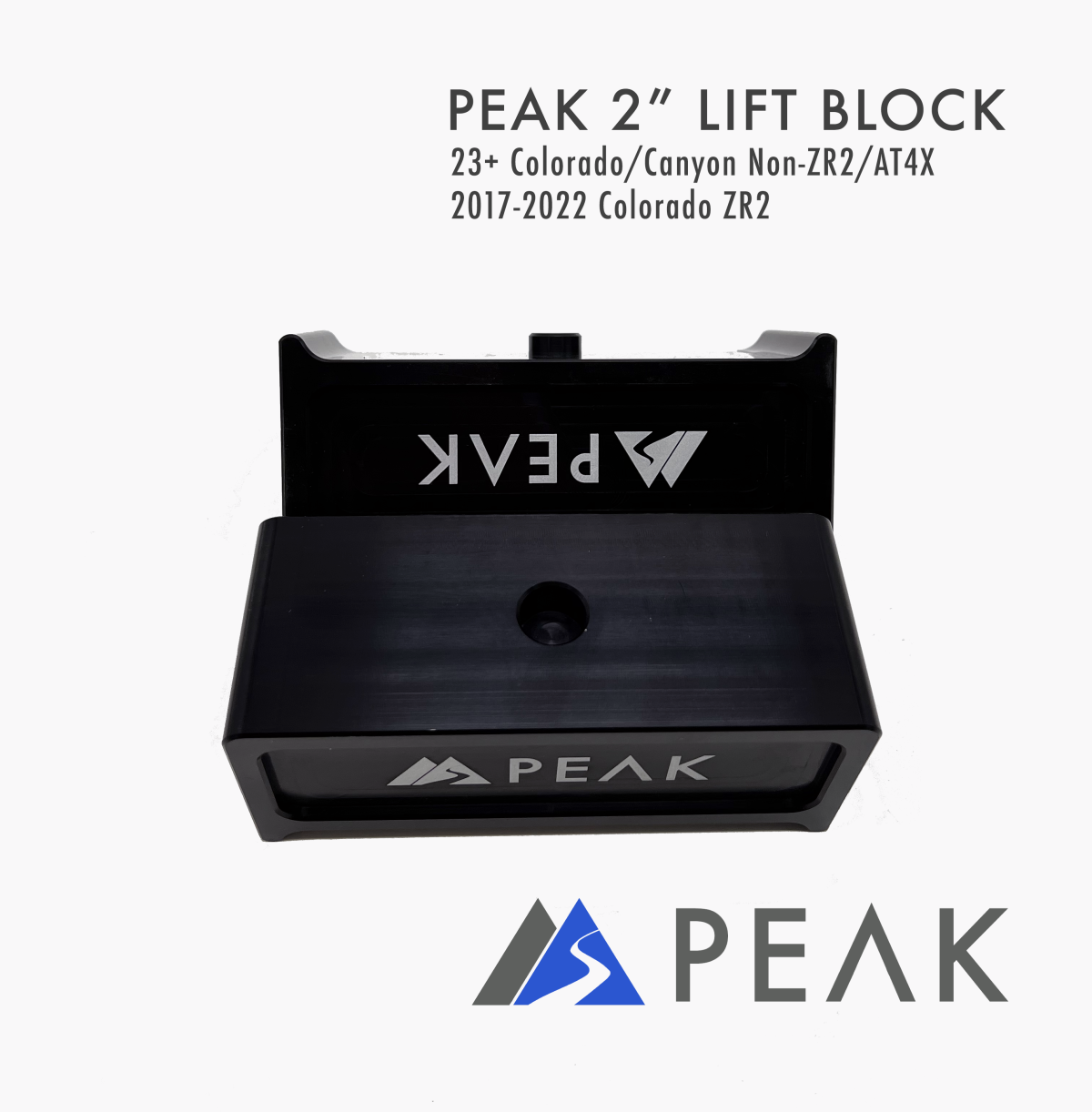 2" Lift Block Colorado ZR2 '17 to '22 and Colorado and Canyon 2022+ - by Peak Suspension