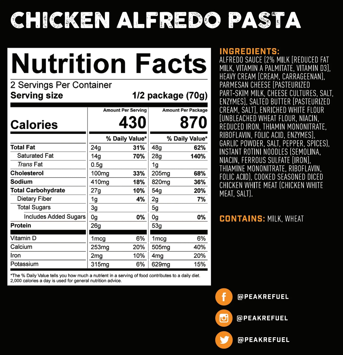 Freeze Dried Food - by Peak Refuel