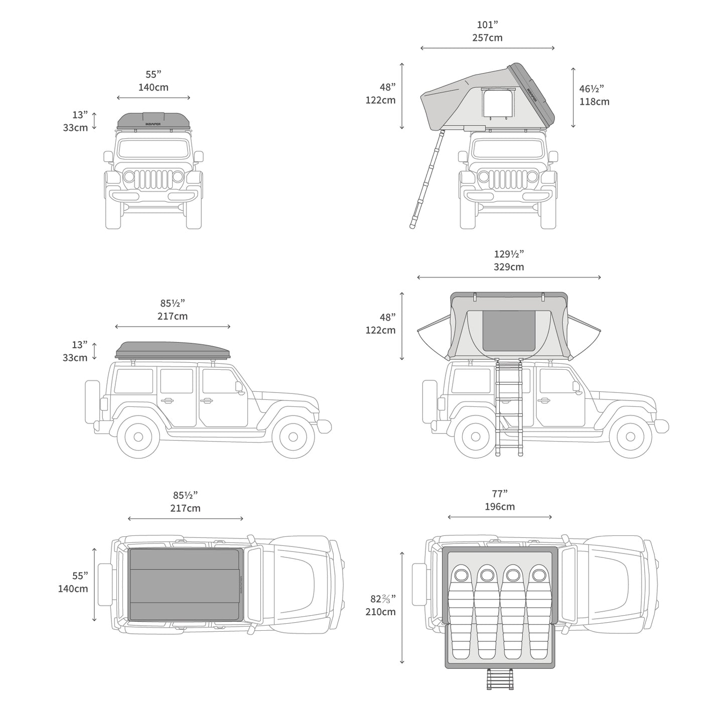 SkyCamp 3.0 Dimensions