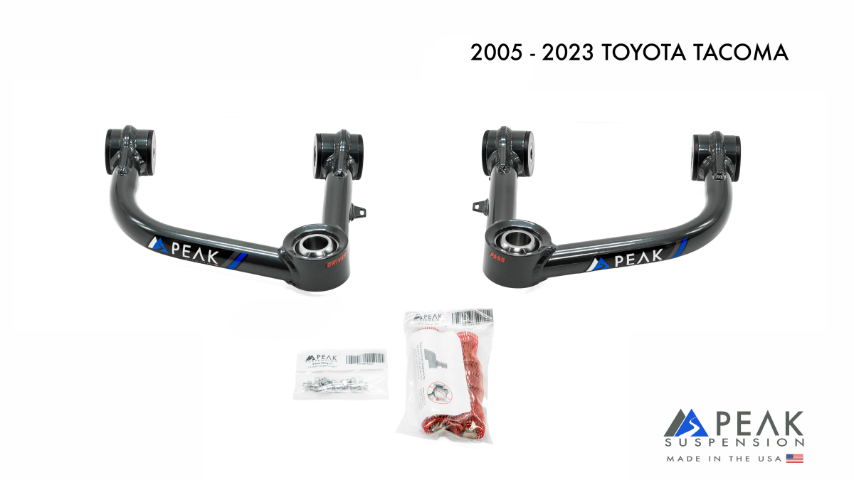 Tubular Upper Control Arms Tacoma 2005 to 2023 - by Peak Suspension