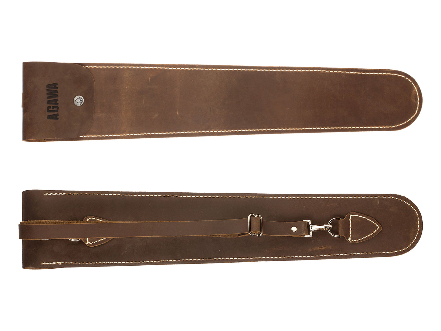 21" Crazy Horse Leather Sheath - By Agawa Gear