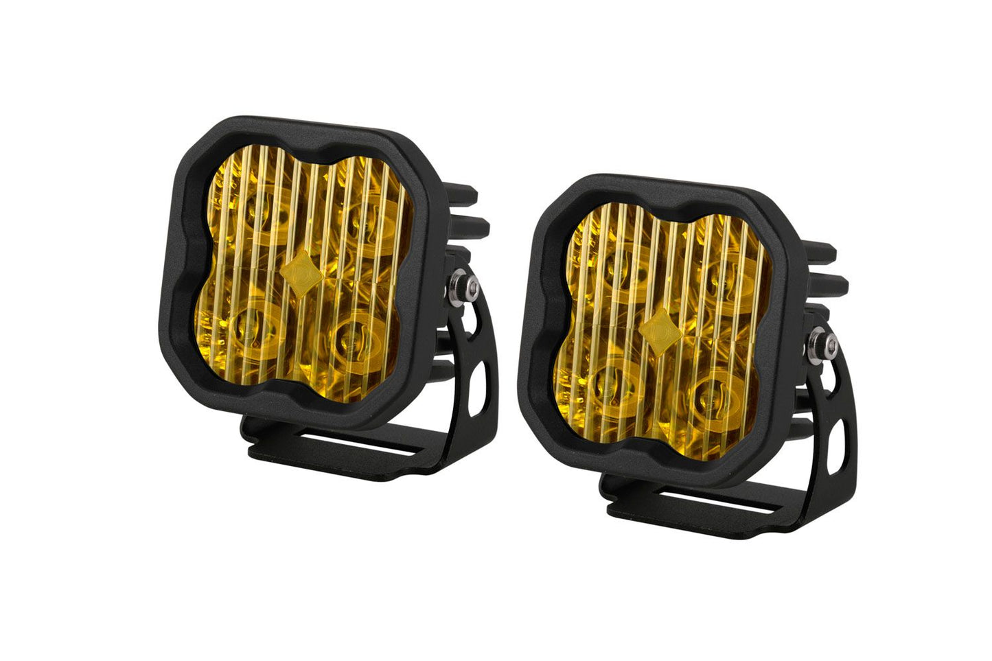 Stage Series 3" SAE/DOT YELLOW SPORT LED Pod (Pair) - by Diode Dynamics