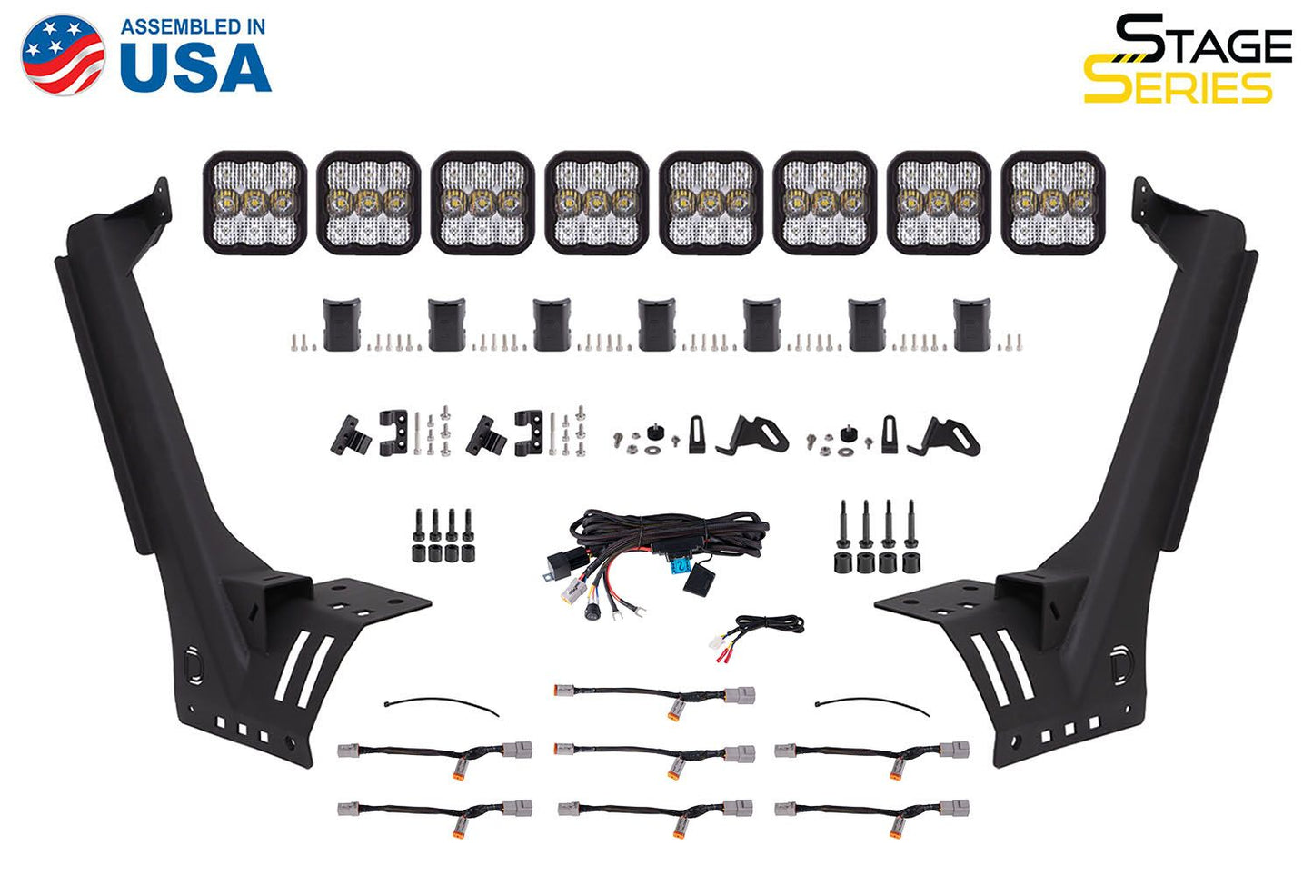 SS5 Windshield CrossLink Lightbar Kit For 2020-2023 Jeep Gladiator - by Diode Dynamics