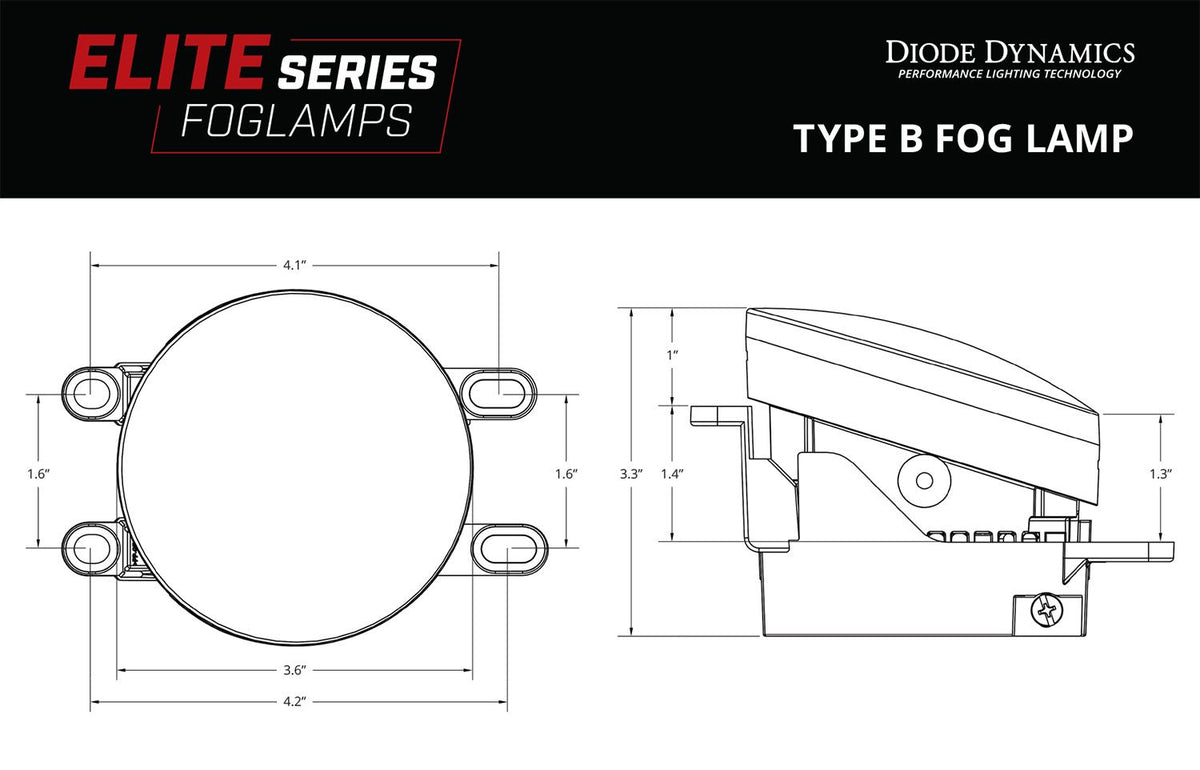 Elite Series Fog Lamps for 2012-2023 Toyota Tacoma (pair) - by Diode Dynamics