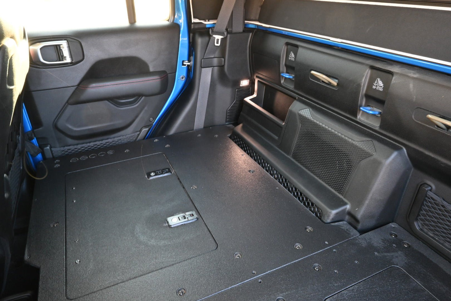 Jeep Gladiator 2019+ JT 4 Door - Second Row Seat Delete Plate System - High Platform - by Goose Gear