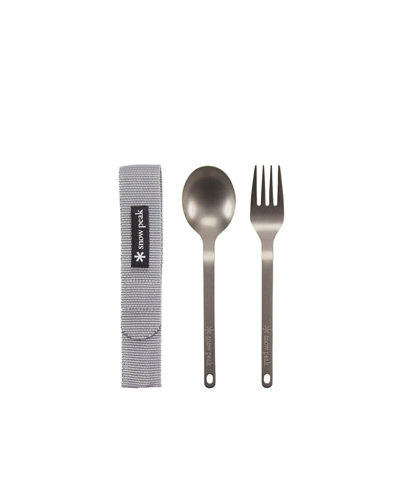 Titanium Fork and Spoon Set - by Snow Peak