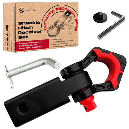 Shackle Hitch Receiver Adapter for 2" Receivers - by Miolle