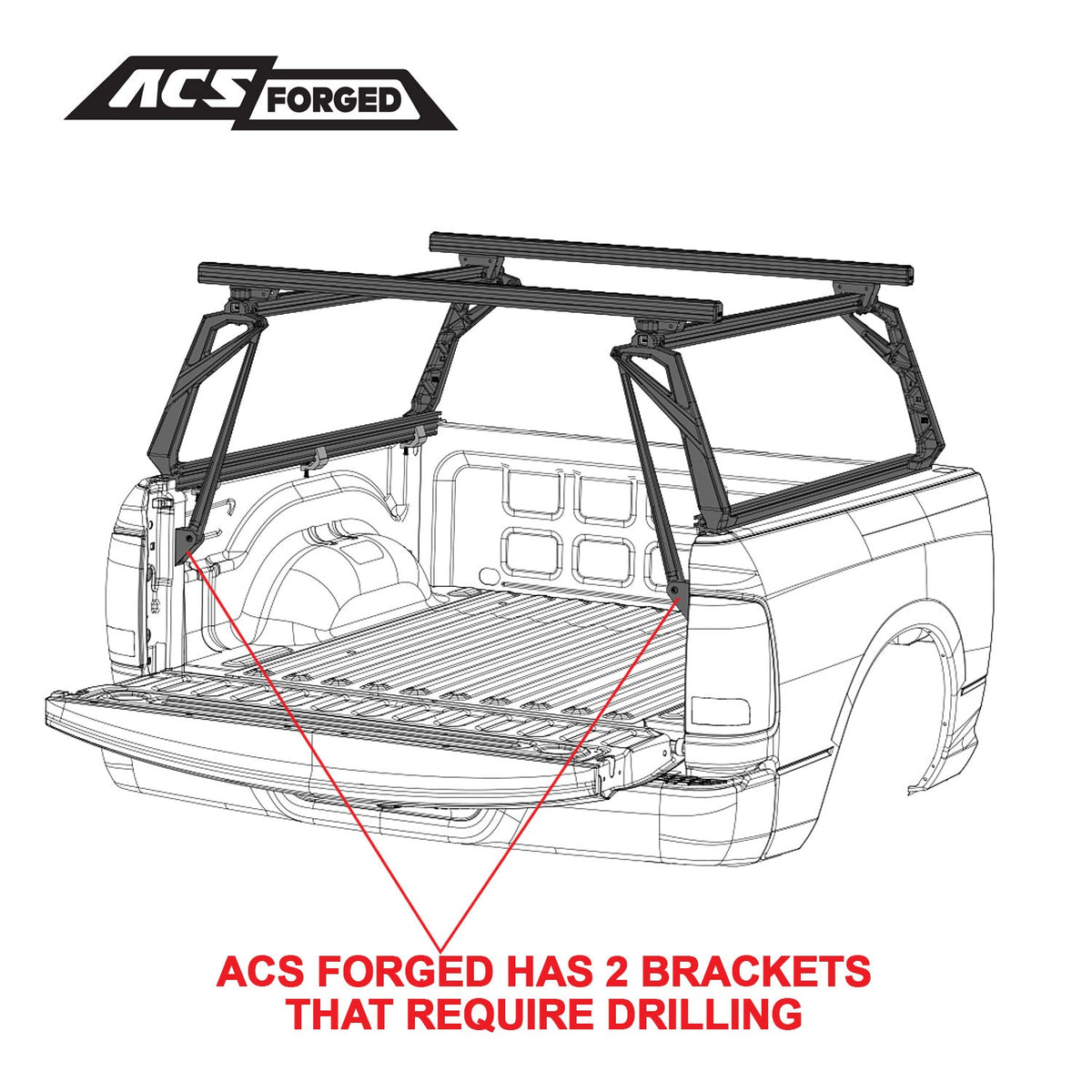 ACS Forged Bed Rack for Chevy Trucks - by Leitner Designs