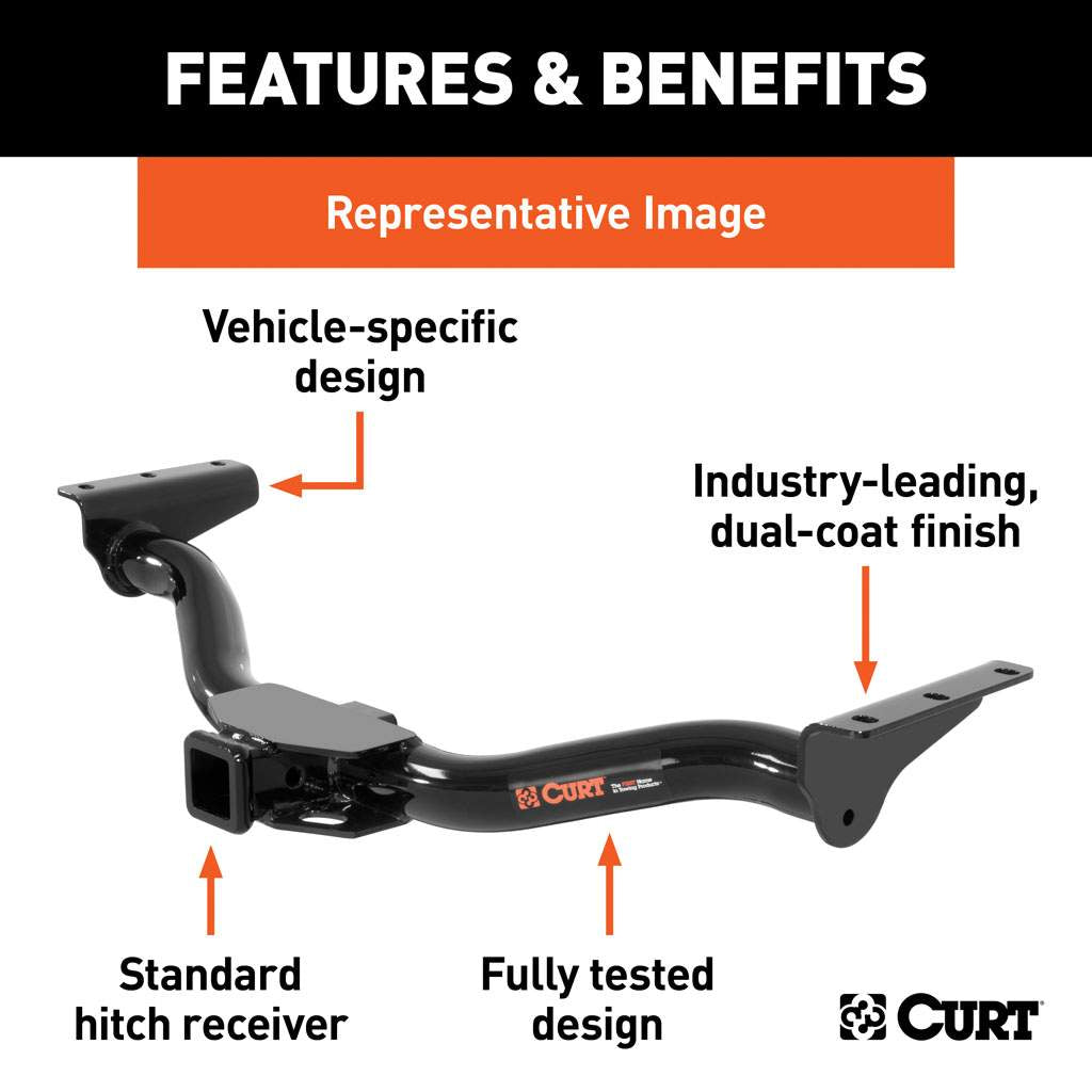 Class 3 Trailer Hitch, 2" Receiver - by CURT