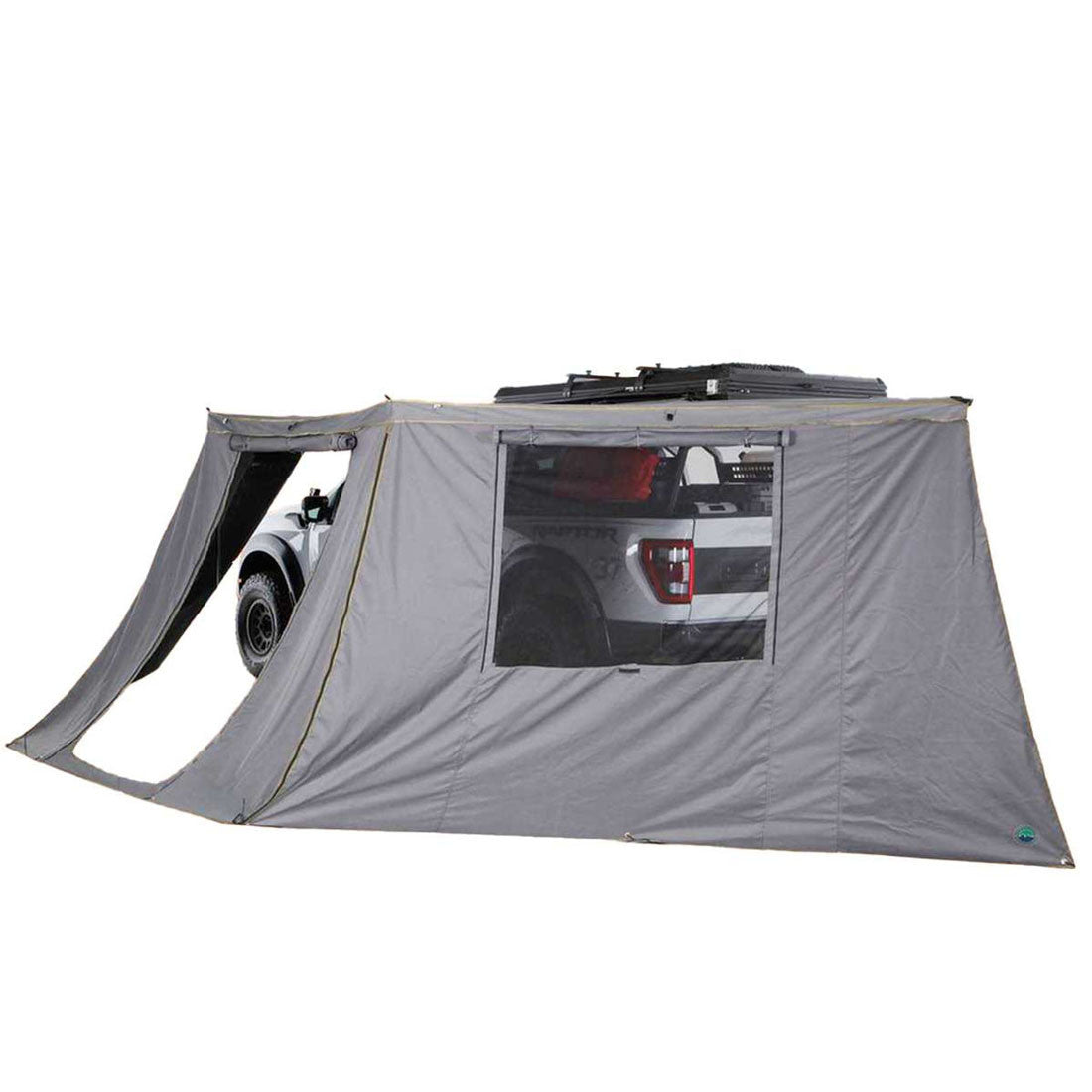 Awning Side Wall for HD Nomadic 180 Degree Awning with Window - by Overland Vehicle Systems