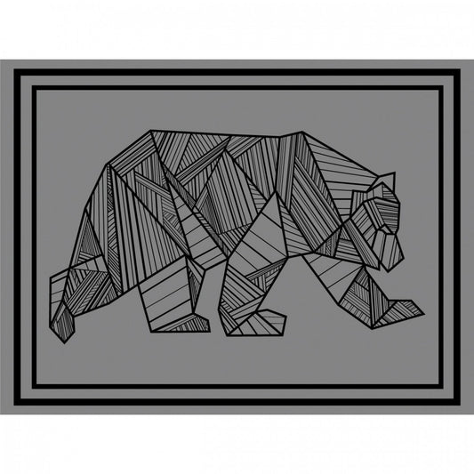 Outdoor Mat - Bear - 12' x 9' (Black/Grey) - By KUMA Outdoor Gear