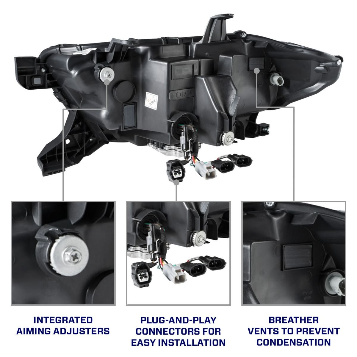2016-2023 Toyota Tacoma LED Projector Headlights With Selectable DRL - by Form Lighting