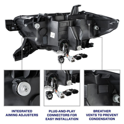 2016-2023 Toyota Tacoma LED Projector Headlights With Selectable DRL - by Form Lighting