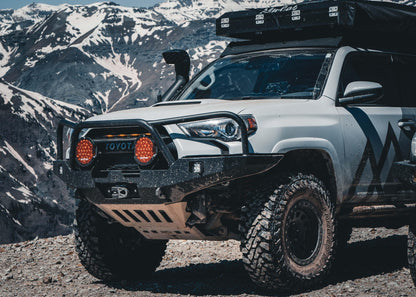 Image of a Toyota 4Runner (2014-2022) with Hi-Lite Overland Front Bumper [Bull Bar] - Backwoods Adventure Mods