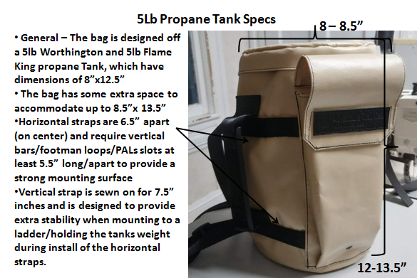 5lb Propane Tank Bag - Vinyl