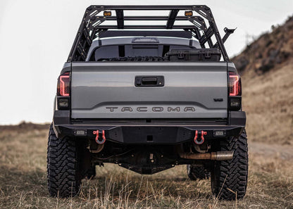 Toyota Tacoma 3rd Gen (2016-2023) Hi-Lite High Clearance Rear Bumper - By Backwoods Adventure Mods
