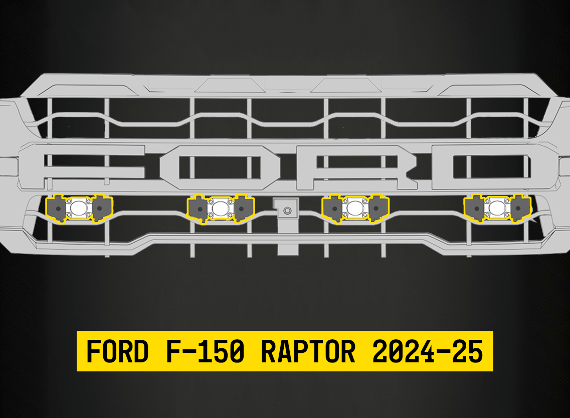 Tiny Monster Grille Bottom Kit for Ford F-150 Raptor 2024-25 - by ARC Lighting