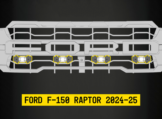 Tiny Monster Grille Bottom Kit for Ford F-150 Raptor 2024-25 - by ARC Lighting