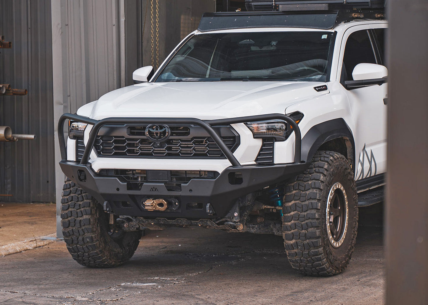 Backwoods Adventure Mods Toyota Tacoma 4th Gen (2024) Hi-Lite hybrid Off Road high clearance Front Bumper with Bull Bar