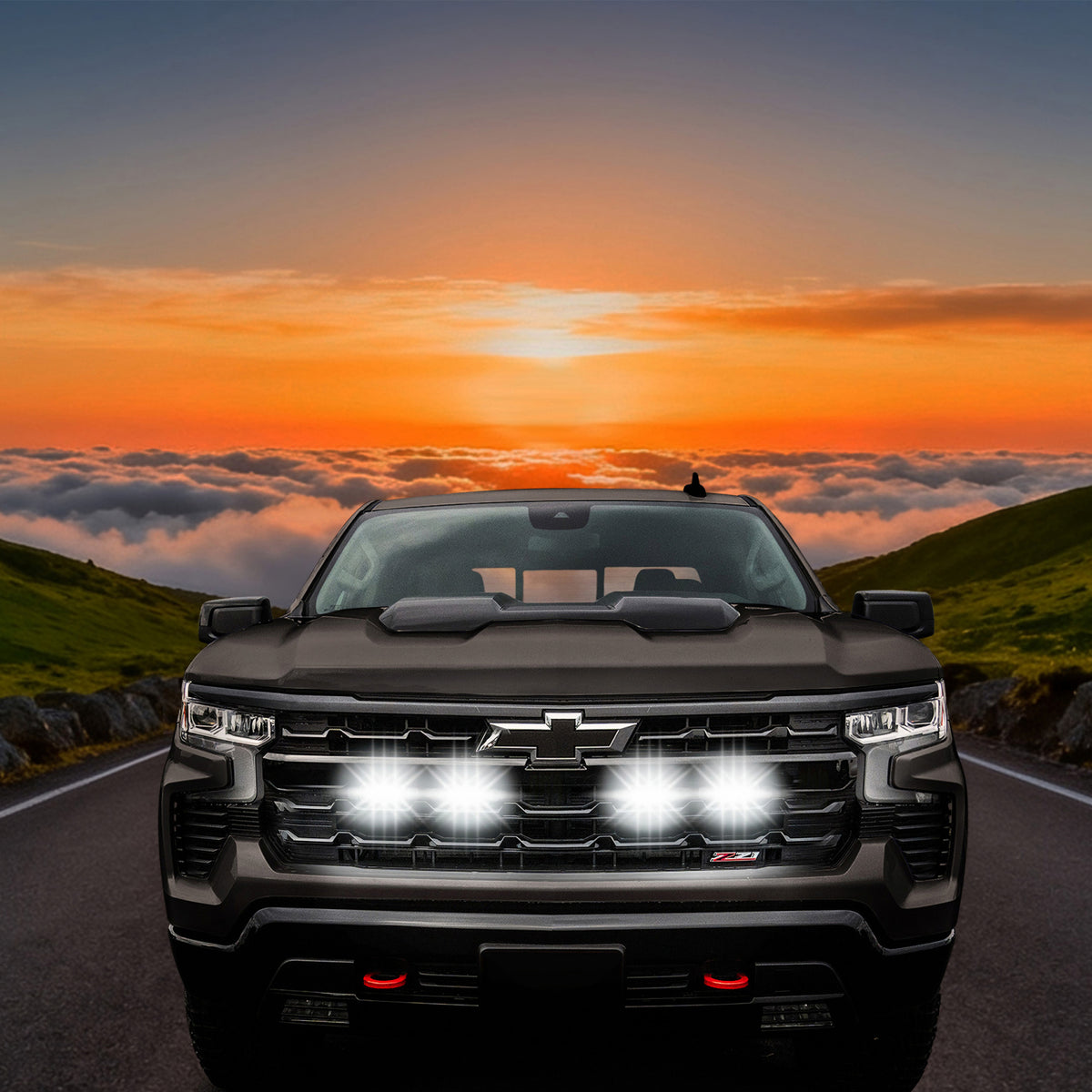 Tiny Monster Grille Kit for Chevrolet Silverado 1500 LT/LTZ/RST 2022-25 - by ARC Lighting
