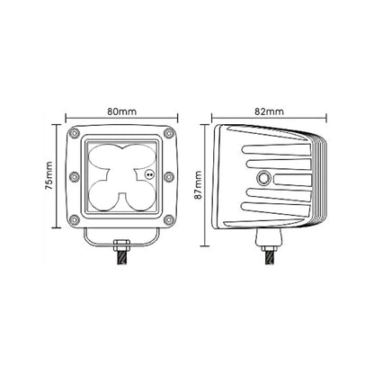 Yellow 3" Cube Fog Light SAE/DOT Compliant - by Strands