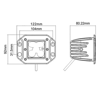 3" Flush Mount Cube Light  - by BrightSource