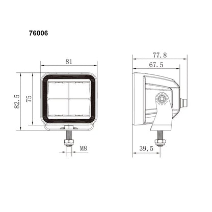 Driving Pattern 3.2" Cube Light - by BrightSource