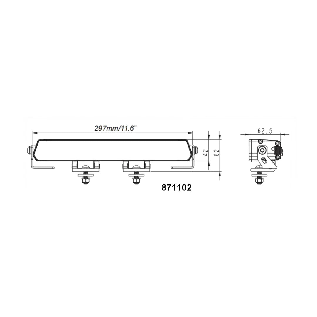 Titanium T2 Single Row Light Bar - by BrightSource