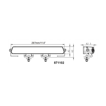 Titanium T2 Single Row Light Bar - by BrightSource