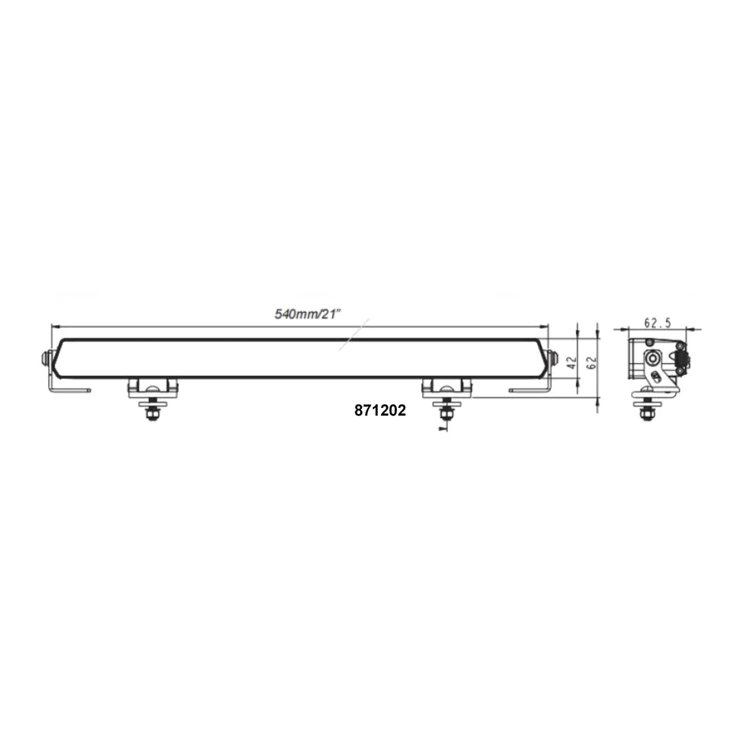 Titanium T2 Single Row Light Bar - by BrightSource