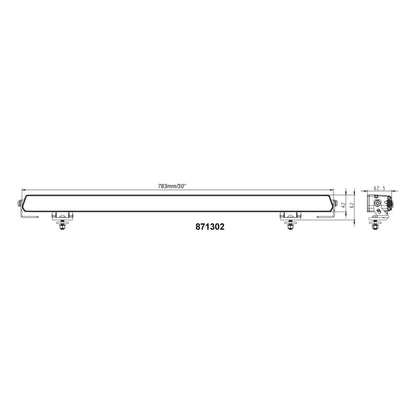 Titanium T2 Single Row Light Bar - by BrightSource