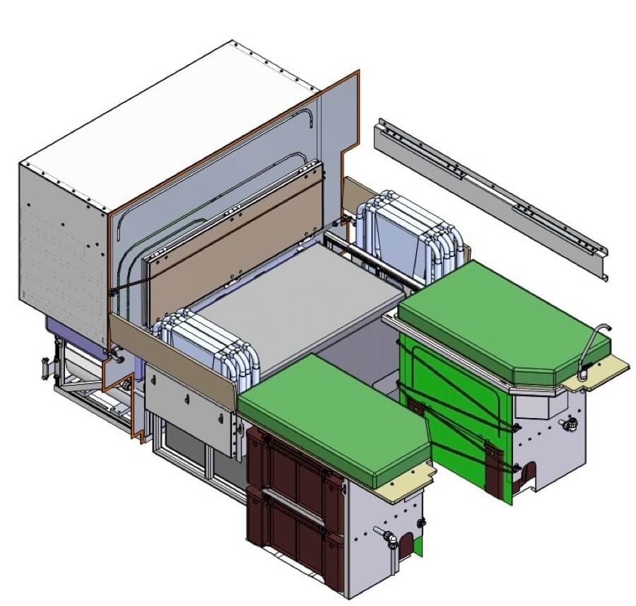 Khaya 4 Sleeper Family Camper Unit - by Alu-Cab