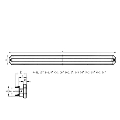 Work Bar Strobe 51 - 51” LED Strobe Light Bar