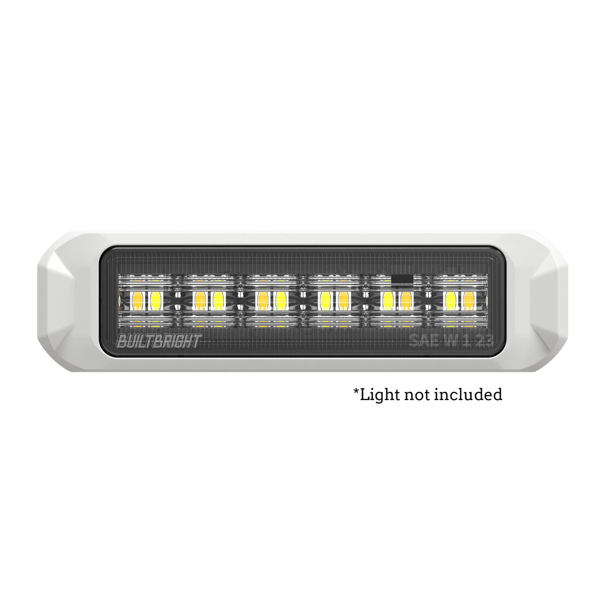 White Bezel - For Work Bar Strobe 4 Slim