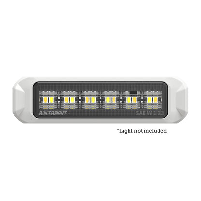 White Bezel - For Work Bar Strobe 4 Slim